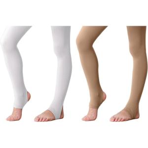 imageAmerican Trends Dance Tights for Girls Ballet Tights Stirrup Soft Soft LeggingsZ 2 Pairswhite Tan