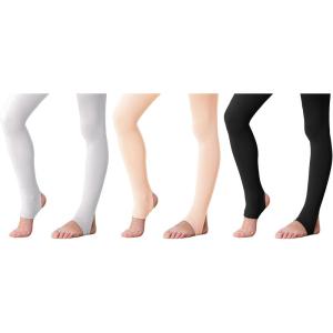 imageAmerican Trends Dance Tights for Girls Ballet Tights Stirrup Soft Soft LeggingsZ 3 Pairsblack White Tan