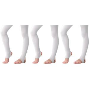 imageAmerican Trends Dance Tights for Girls Ballet Tights Stirrup Soft Soft LeggingsZ 3 Pairswhite