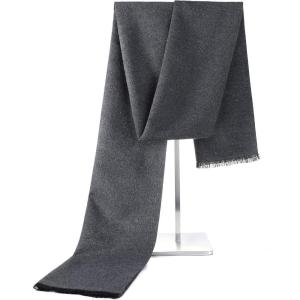 imageAmerican Trends Mens Winter Scarf Cashmere Feel Soft Warm Scarves Winter Gifts for MenSolid Dark Grey