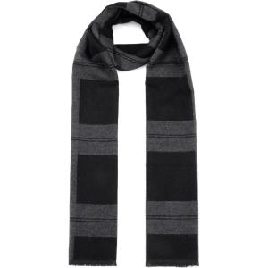 imageAmerican Trends Mens Winter Warm Long Soft Scarf Plaid Tassel Scarf for Men Soft Classic ScarvesBlack Grey