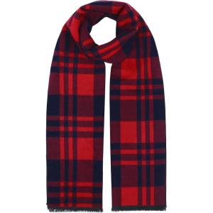imageAmerican Trends Mens Winter Warm Long Soft Scarf Plaid Tassel Scarf for Men Soft Classic ScarvesClassic Red  Navy