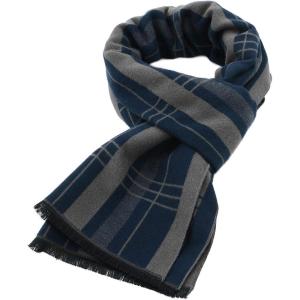 imageAmerican Trends Mens Winter Warm Long Soft Scarf Plaid Tassel Scarf for Men Soft Classic ScarvesLight Blue