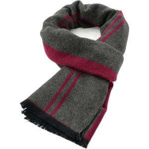 imageAmerican Trends Mens Winter Warm Long Soft Scarf Plaid Tassel Scarf for Men Soft Classic ScarvesRed
