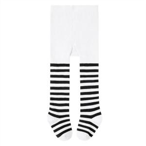 imageAmerican Trends Tights for Toddler Girls Halloween Stripped Leggings Baby Cable Knit TightsWhite Black Stripes