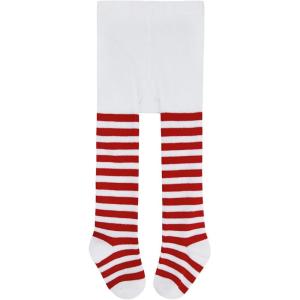 imageAmerican Trends Tights for Toddler Girls Halloween Stripped Leggings Baby Cable Knit TightsWhite Red Stripes