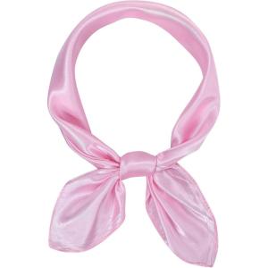 imageAmerican Trends Women Silk Feeling Scarf Satin Head Scarves Square Satin Scarf Wrap Neck Scarf Lightweight Silk Like Bandana05 Pink