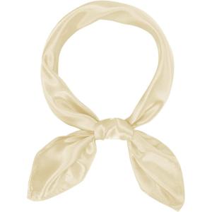 imageAmerican Trends Women Silk Feeling Scarf Satin Head Scarves Square Satin Scarf Wrap Neck Scarf Lightweight Silk Like Bandana07 Apricot