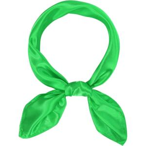 imageAmerican Trends Women Silk Feeling Scarf Satin Head Scarves Square Satin Scarf Wrap Neck Scarf Lightweight Silk Like Bandana12 Green