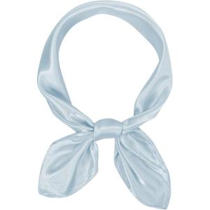 imageAmerican Trends Women Silk Feeling Scarf Satin Head Scarves Square Satin Scarf Wrap Neck Scarf Lightweight Silk Like Bandana13 Light Grey