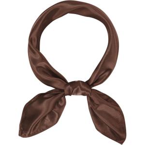 imageAmerican Trends Women Silk Feeling Scarf Satin Head Scarves Square Satin Scarf Wrap Neck Scarf Lightweight Silk Like Bandana14 Light Coffee