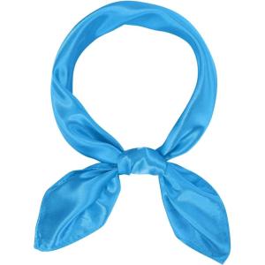 imageAmerican Trends Women Silk Feeling Scarf Satin Head Scarves Square Satin Scarf Wrap Neck Scarf Lightweight Silk Like Bandana18 Lake Blue