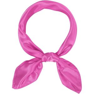 imageAmerican Trends Women Silk Feeling Scarf Satin Head Scarves Square Satin Scarf Wrap Neck Scarf Lightweight Silk Like Bandana19 Rose Red 2