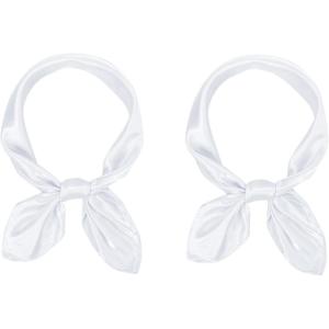 imageAmerican Trends Women Silk Feeling Scarf Satin Head Scarves Square Satin Scarf Wrap Neck Scarf Lightweight Silk Like BandanaZ 2 Pack White