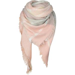 imageAmerican Trends Womens Fall Winter Scarf Plaid Tassel Soft Warm Blanket Scarves Womens Shawl WrapsGrey Pink
