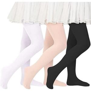 imageBallet Dance Tights for Girls Athletic Leggings Toddler Grinch Pants Soft Baby Girls Tights Stretchy InfantWhitepeach Pinkblack3 Pairs