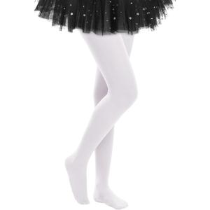 imageBallet Tights for Girls Dance Tights Toddler Girls Leggings Ultra Soft Kids School Uniform Stretchy Tights01 Pack White