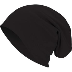 imageBeanie for MenWomen Slouchy Beanie Hats Hip Hop Skull Cap Baggy Stylish LightweightA Black