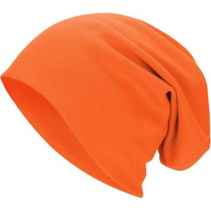 imageBeanie for MenWomen Slouchy Beanie Hats Hip Hop Skull Cap Baggy Stylish LightweightA Orange