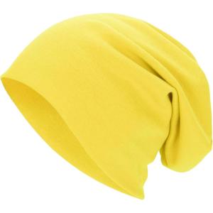 imageBeanie for MenWomen Slouchy Beanie Hats Hip Hop Skull Cap Baggy Stylish LightweightA Yellow