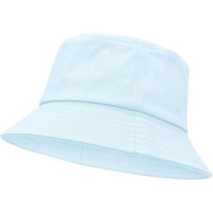 imageUnisex Athletic Bucket Hat Solid Colors Sun Hat with UV Protection for Outdoor Sports Packable Summer HatsLight Blue