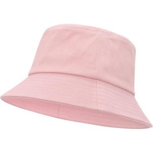 imageUnisex Athletic Bucket Hat Solid Colors Sun Hat with UV Protection for Outdoor Sports Packable Summer HatsPink