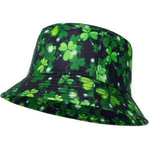 imageUnisex Athletic Bucket Hat Solid Colors Sun Hat with UV Protection for Outdoor Sports Packable Summer HatsSt Patricks Day