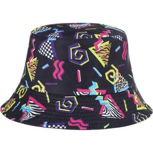 imageUnisex Athletic Bucket Hat Solid Colors Sun Hat with UV Protection for Outdoor Sports Packable Summer HatsVintage 80s Black