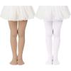 imageBallet Tights for Girls Dance Tights Toddler Girls Leggings Ultra Soft Kids School Uniform Stretchy TightsNude  White