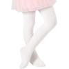 imageBallet Tights for Girls Dance Tights Toddler Girls Leggings Ultra Soft Kids School Uniform Stretchy TightsWhite  Pink