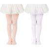 imageBallet Tights for Girls Dance Tights Toddler Girls Leggings Ultra Soft Kids School Uniform Stretchy TightsWhite  Pink