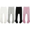 imageAmerican Trends Baby Soft Tights Cable Knit Baby Leggings Toddler Tights Winter Socks for Girls Newborn Stockings for BoysWhite Black Gray Purple 4 Pack