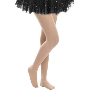 imageAmerican Trends Tights for Girls Ballet Tights Dance Stockings for Toddler Leotards School UniformNude