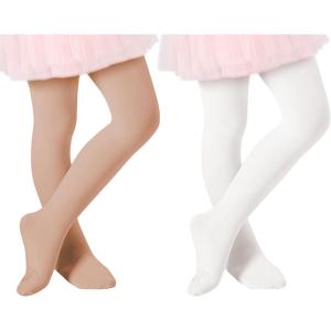 imageBallet Tights for Girls Dance Tights Toddler Girls Leggings Ultra Soft Kids School Uniform Stretchy TightsNude  White