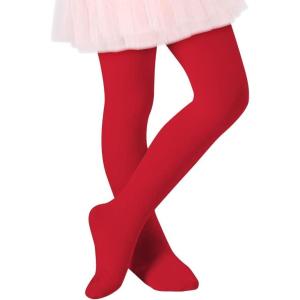 imageBallet Tights for Girls Dance Tights Toddler Girls Leggings Ultra Soft Kids School Uniform Stretchy TightsRed