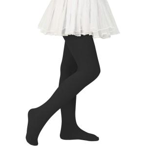imageGirls Ballet Dance Tights for Toddler Baby Soft Athletic Leggings Infant Elastic Dance Tights for GirlsBlack