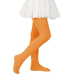 imageGirls Ballet Dance Tights for Toddler Baby Soft Athletic Leggings Infant Elastic Dance Tights for GirlsOrange