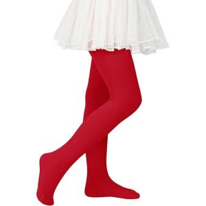 imageGirls Ballet Dance Tights for Toddler Baby Soft Athletic Leggings Infant Elastic Dance Tights for GirlsRed