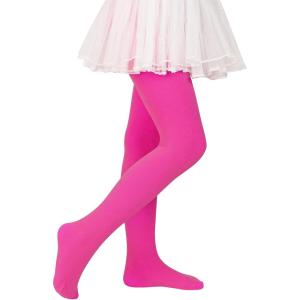 imageGirls Ballet Dance Tights for Toddler Baby Soft Athletic Leggings Infant Elastic Dance Tights for GirlsShocking Pink