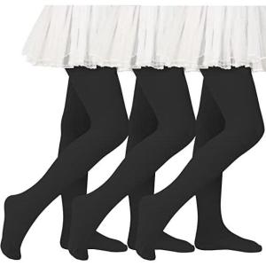 imageGirls Ballet Dance Tights for Toddler Baby Soft Athletic Leggings Infant Elastic Dance Tights for GirlsZ Black  3 Pairs