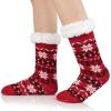 imageAmerican Trends Christmas Slipper Socks Women Fuzzy Socks Gripper Non Slip Womens Warm Cozy Socks AthleticChristmas Red
