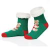 imageAmerican Trends Christmas Slipper Socks Women Fuzzy Socks Gripper Non Slip Womens Warm Cozy Socks AthleticGreen Bear Present