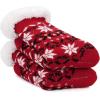imageAmerican Trends Christmas Slipper Socks Women Fuzzy Socks Gripper Non Slip Womens Warm Cozy Socks AthleticNavy Deer