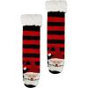 imageAmerican Trends Christmas Slipper Socks Women Fuzzy Socks Gripper Non Slip Womens Warm Cozy Socks AthleticRed Black Santa Claus