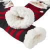 imageAmerican Trends Christmas Slipper Socks Women Fuzzy Socks Gripper Non Slip Womens Warm Cozy Socks AthleticRed Black Santa Claus