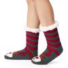 imageAmerican Trends Christmas Slipper Socks Women Fuzzy Socks Gripper Non Slip Womens Warm Cozy Socks AthleticRed Gray Christmas Elk