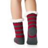 imageAmerican Trends Christmas Slipper Socks Women Fuzzy Socks Gripper Non Slip Womens Warm Cozy Socks AthleticRed Gray Christmas Elk