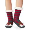 imageAmerican Trends Christmas Slipper Socks Women Fuzzy Socks Gripper Non Slip Womens Warm Cozy Socks AthleticRed Gray Christmas Elk
