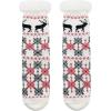 imageAmerican Trends Christmas Slipper Socks Women Fuzzy Socks Gripper Non Slip Womens Warm Cozy Socks AthleticRed Snow Deer