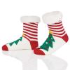 imageAmerican Trends Christmas Slipper Socks Women Fuzzy Socks Gripper Non Slip Womens Warm Cozy Socks AthleticRed White Christmas Tree